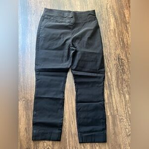 New York & Company Straight Leg Ankle Pants Womens Size M Black Pull on Stretch